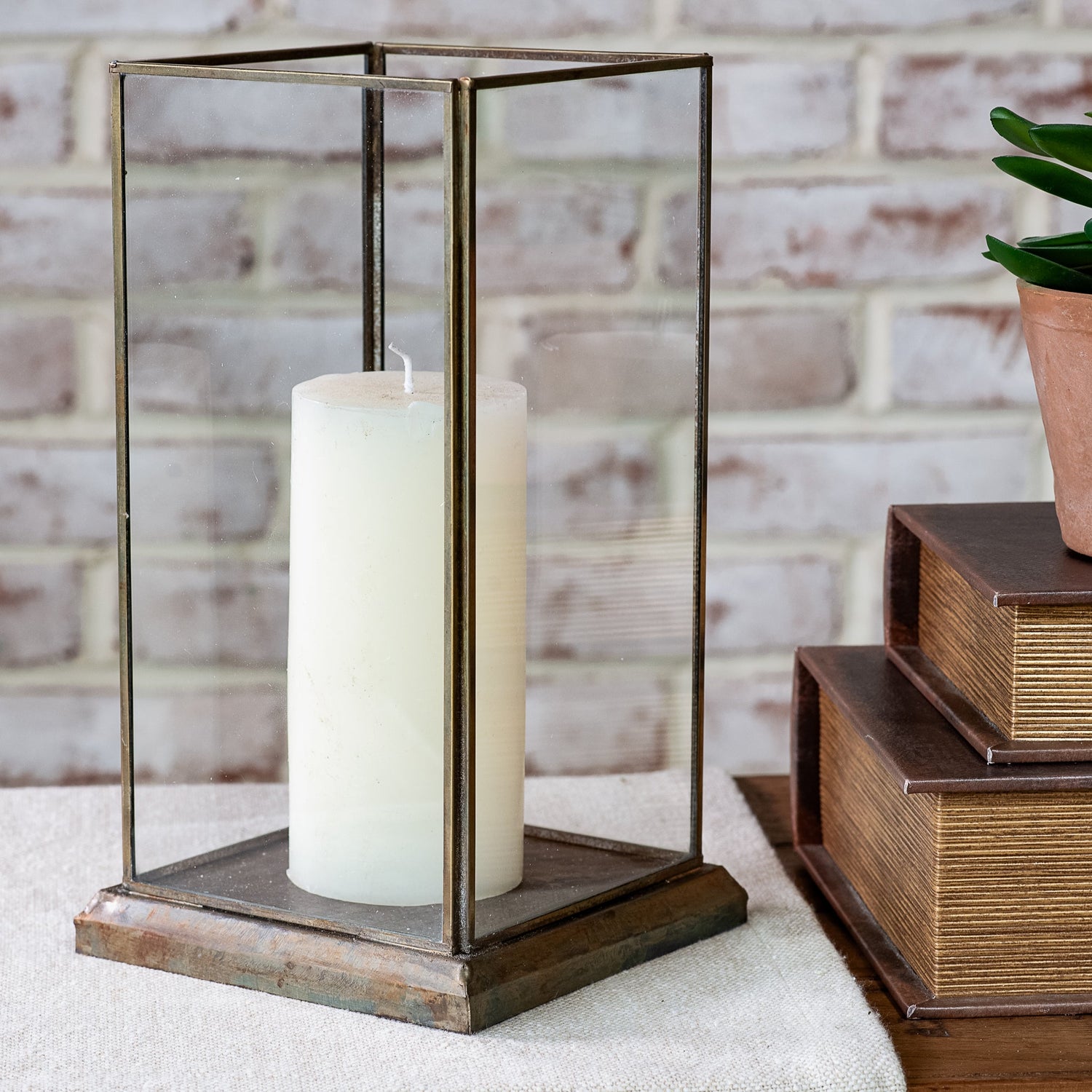 Aged Antique Glass Display Case