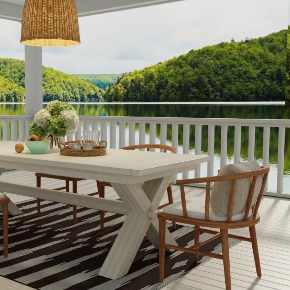 Aztec Brown &amp; Off White Outdoor Mat