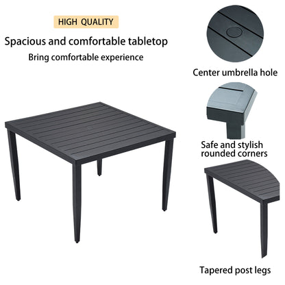 5-Piece Outdoor Aluminum Dining Set - Ember Black