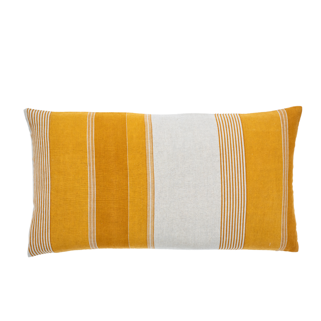 Tulum Stripe Ochre Lumbar Pillow Cover