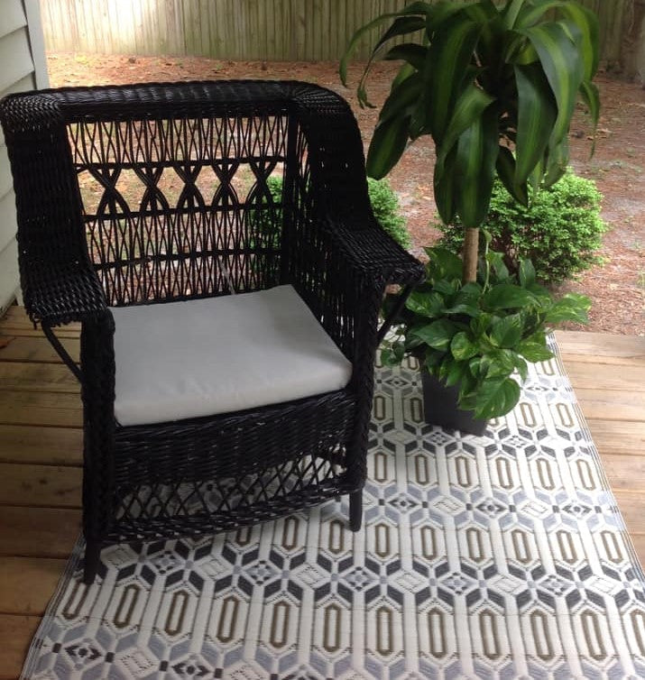 Moroccan Cool Silver Outdoor Mat