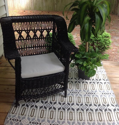 Moroccan Cool Silver Outdoor Mat