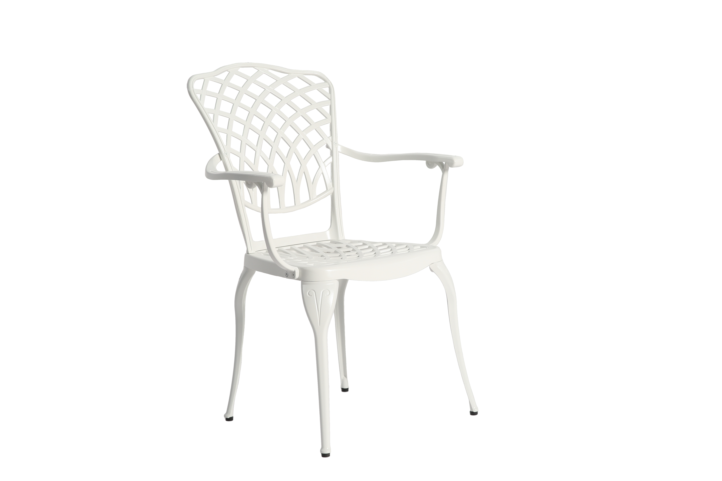 3 Piece All Weather Metal Bistro Table Set in White