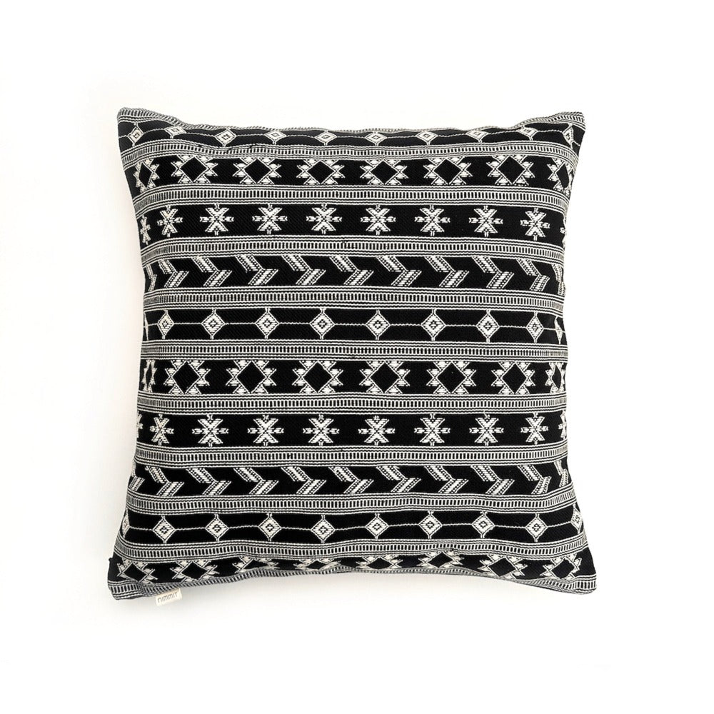 Black &amp; White Aztec Print Pillow Cover