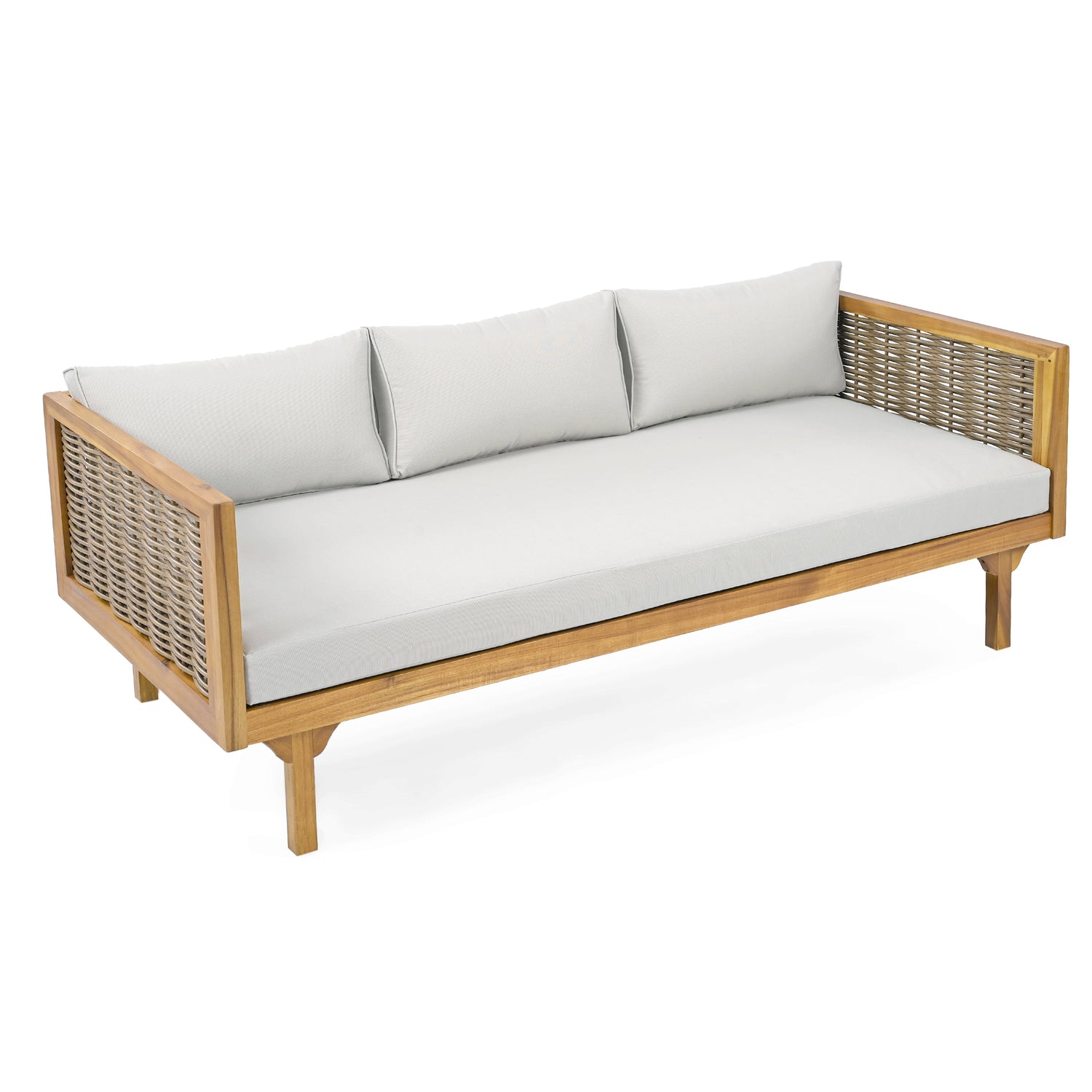 2 Piece Set - CLAREMONT 3 SEATER DAYBED + ACACIA WOOD TABLE