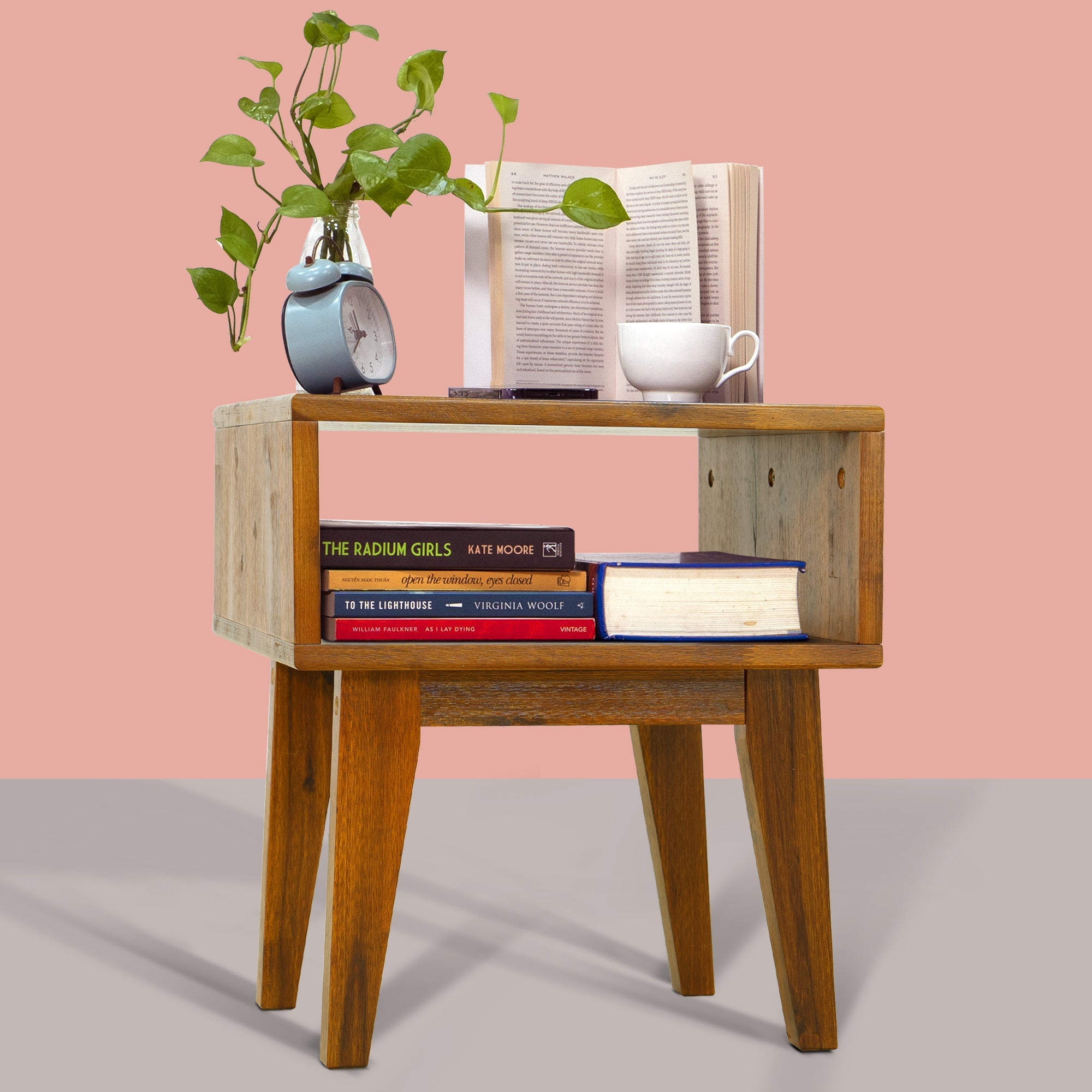 Serena Solid Acacia Wood Nightstand - 6 Colors
