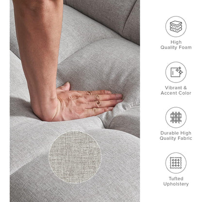 Light Gray Fabric Futon Sofa Bed