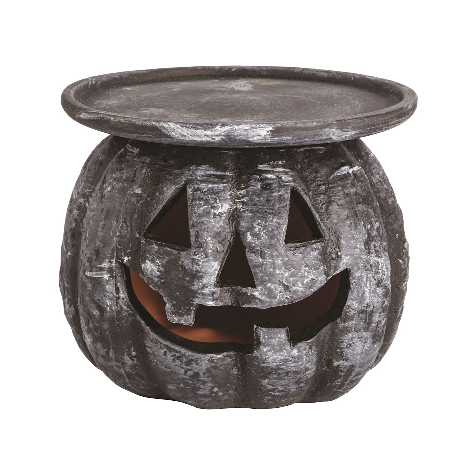 Terracotta Halloween Pillar Candle Holders