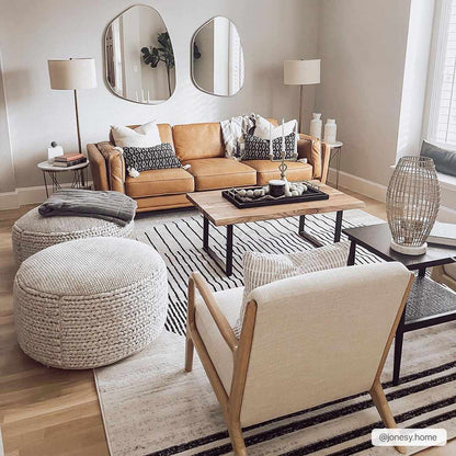 Angus Black&amp;White Geometric Area Rug