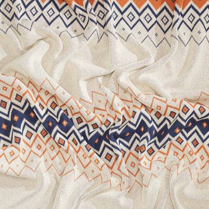 Vintage Icelandic - Cotton Sustainable Knit Throw Blanket