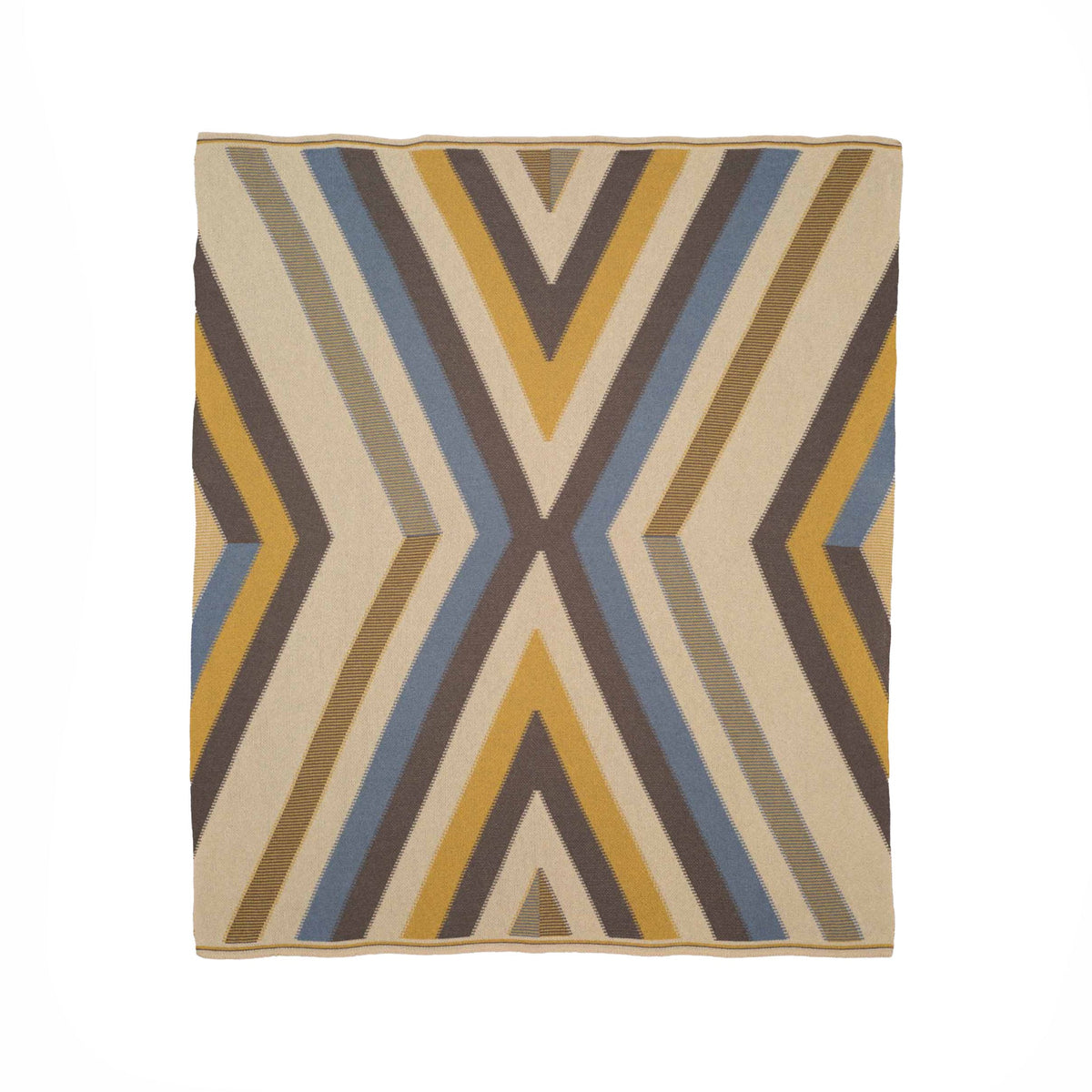 Crosswinds - Cotton Sustainable Knit Geometric Throw Blanket