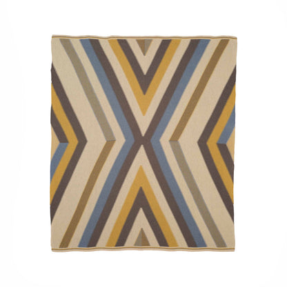 Crosswinds - Cotton Sustainable Knit Geometric Throw Blanket