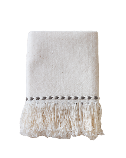 Gray Braid Detail Napkin | Set of 2