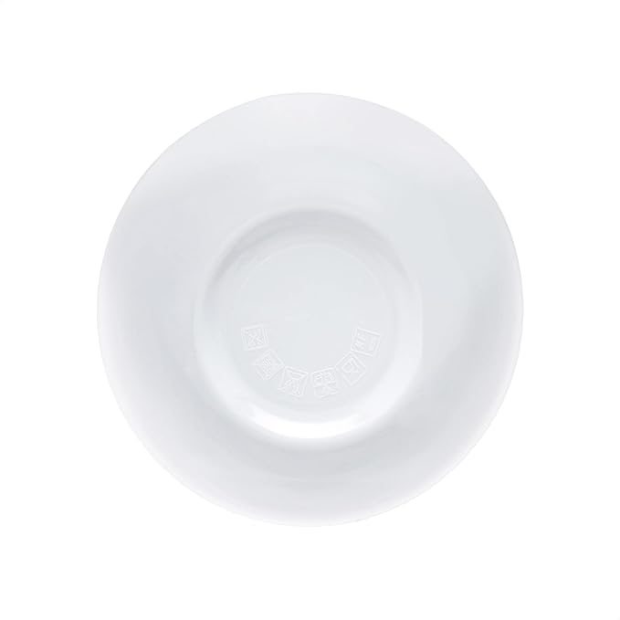 Set of 6 Round Melamine Bowls - White, 8 oz
