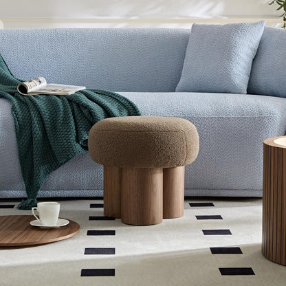 Brown Mushroom Stool Ottoman Footrest