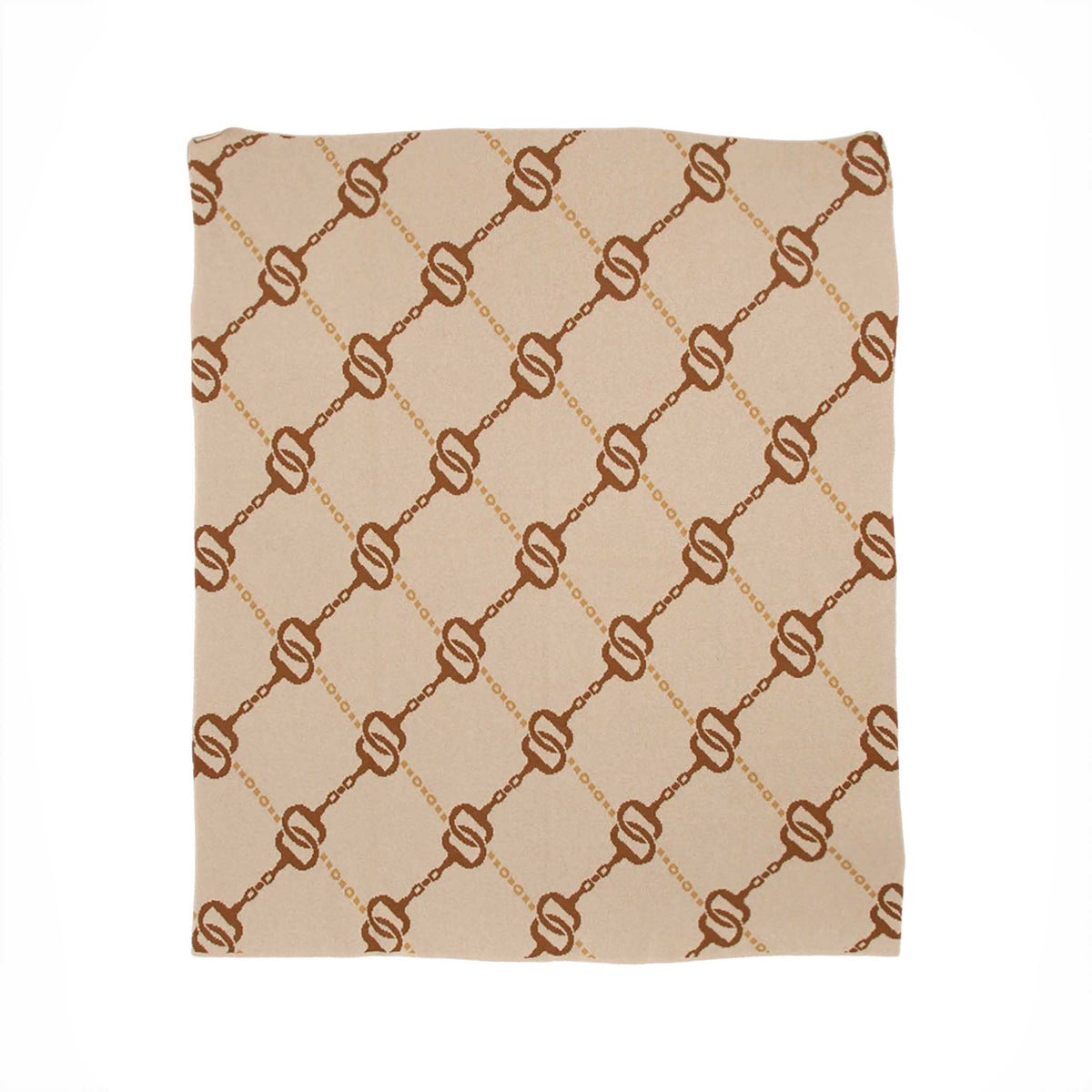 Equestrian House of Bits - Cotton Sustainable Knit Throw Blanket