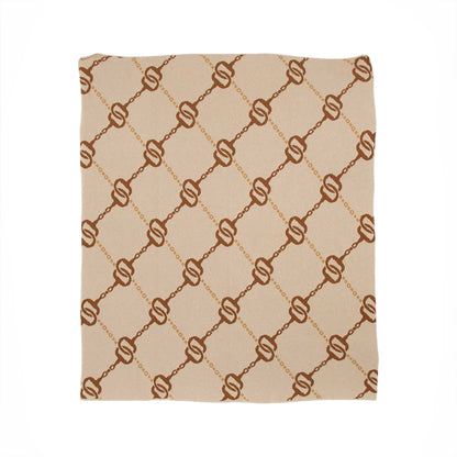 Equestrian House of Bits - Cotton Sustainable Knit Throw Blanket