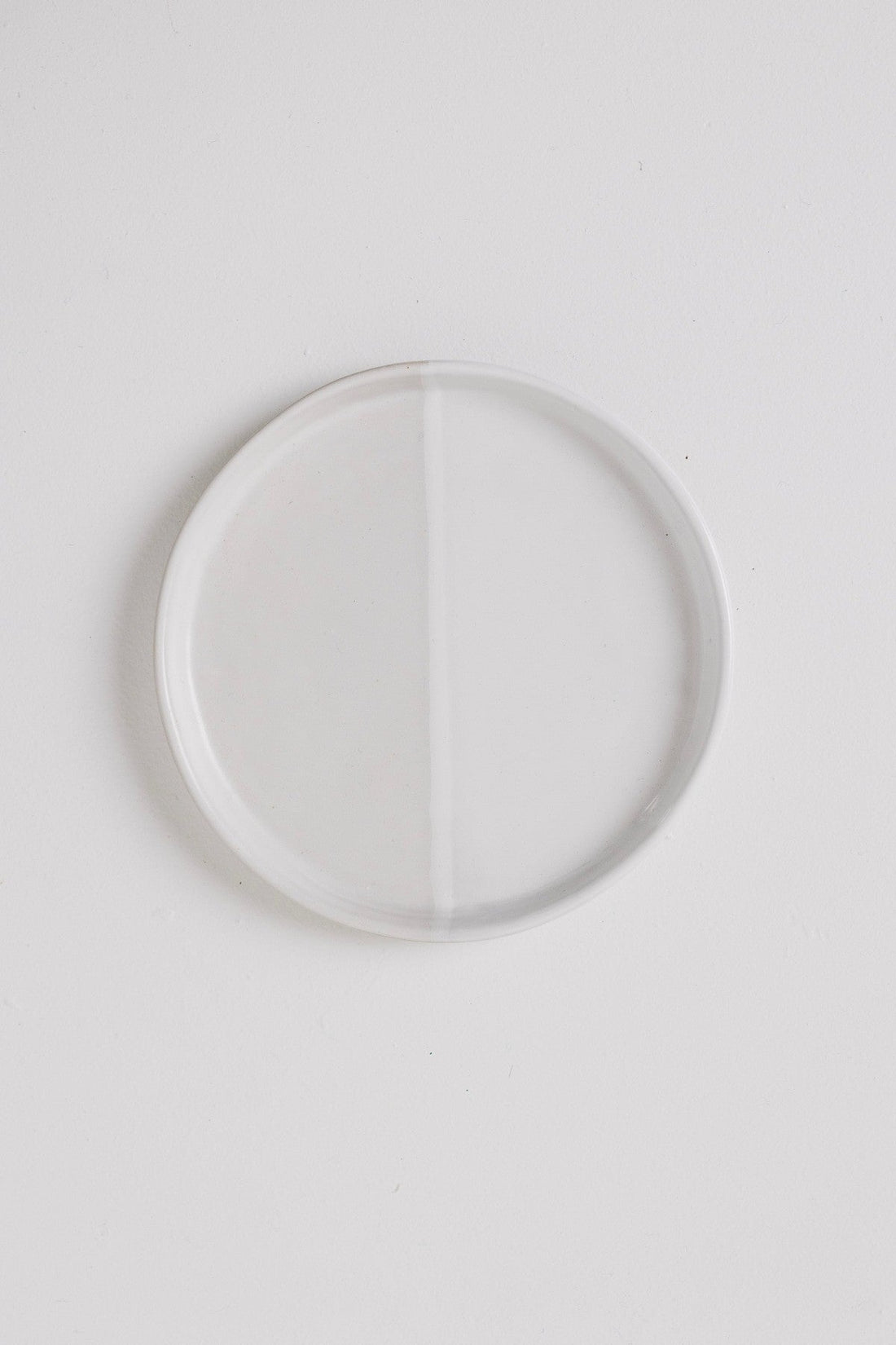 Sonnet Appetizer Plate - Matte White/Glossy White - Set of 6