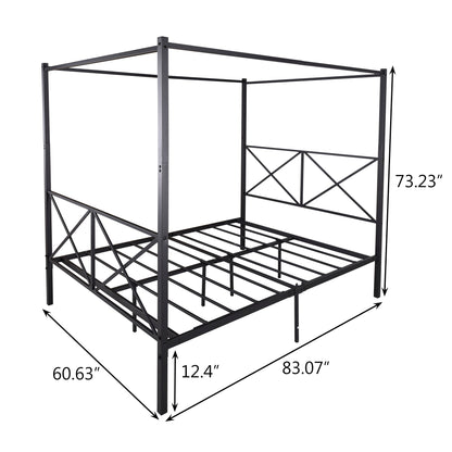 Metal Canope Bed Frame - Queen