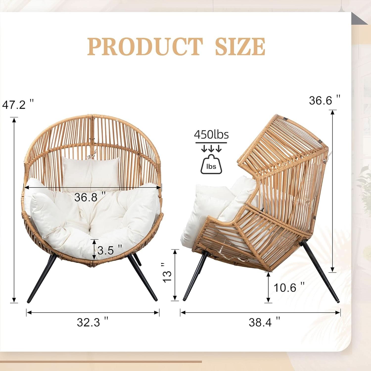Cozy Outdoor Wicker Egg Chair