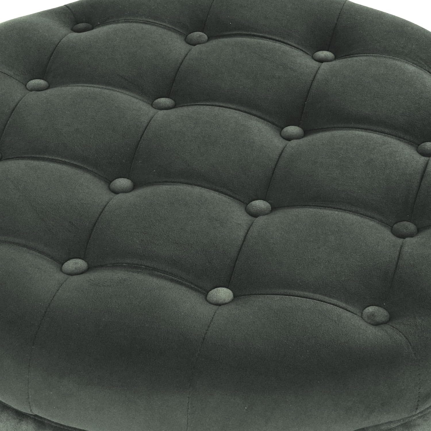 Handcrafted Loden Green Velvet Storage Ottoman