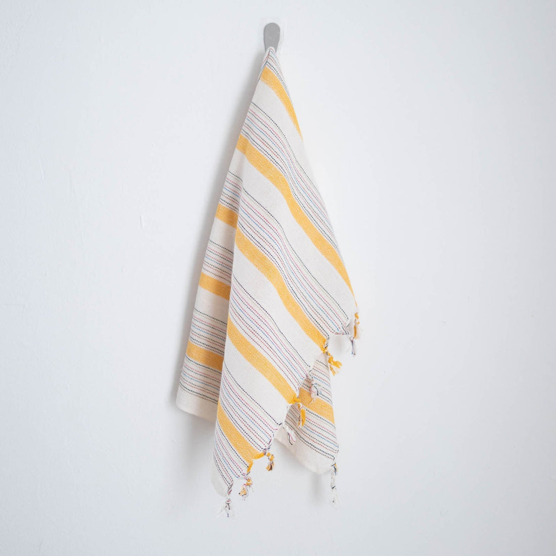 100% Turkish Cotton Yellow Ivory Montauk Hand Towel