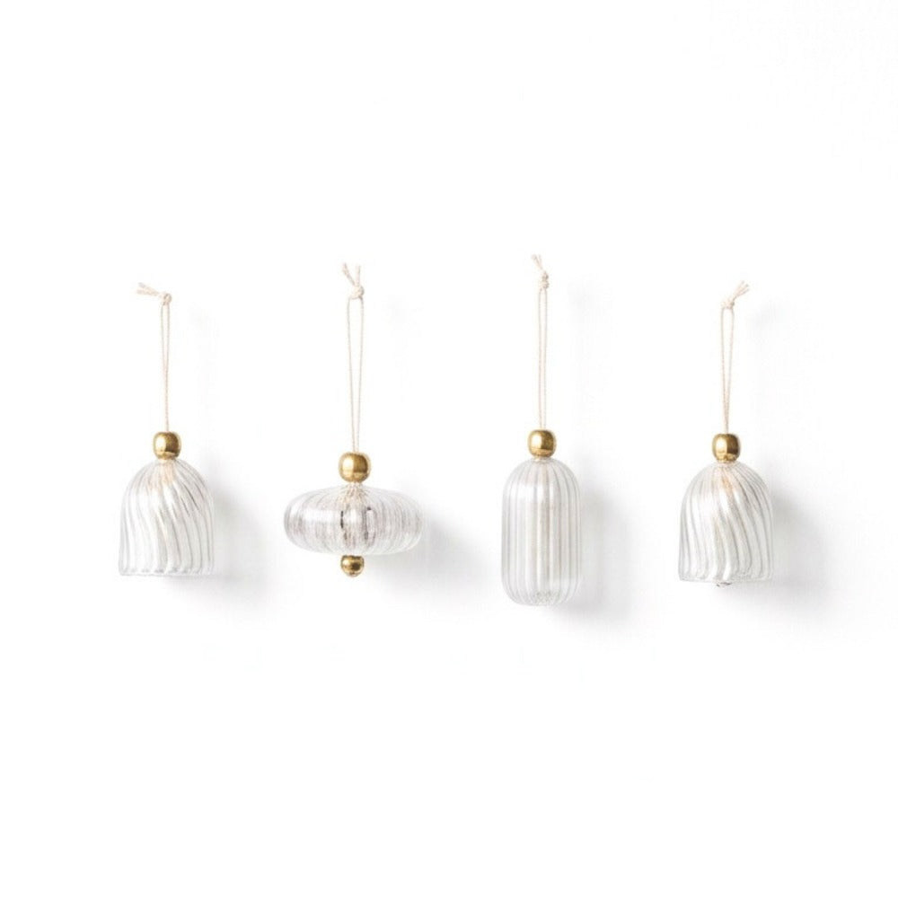Handcrafted Glass Ornaments - Set of 4