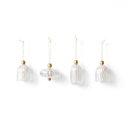 Handcrafted Glass Ornaments - Set of 4