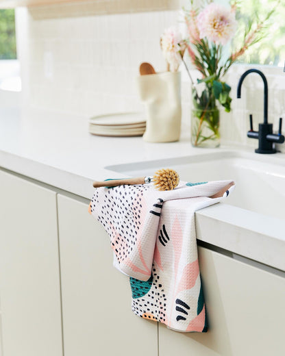 Pumpkins &amp; Gourds Geometry Tea Towel