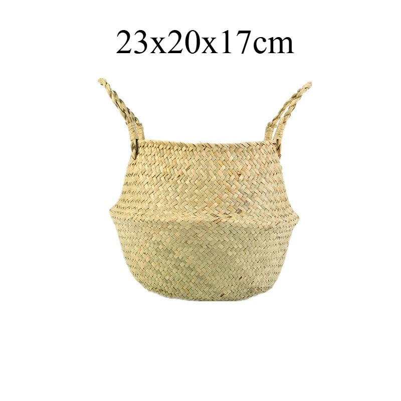 Hand Woven Bamboo Baskets with Handles