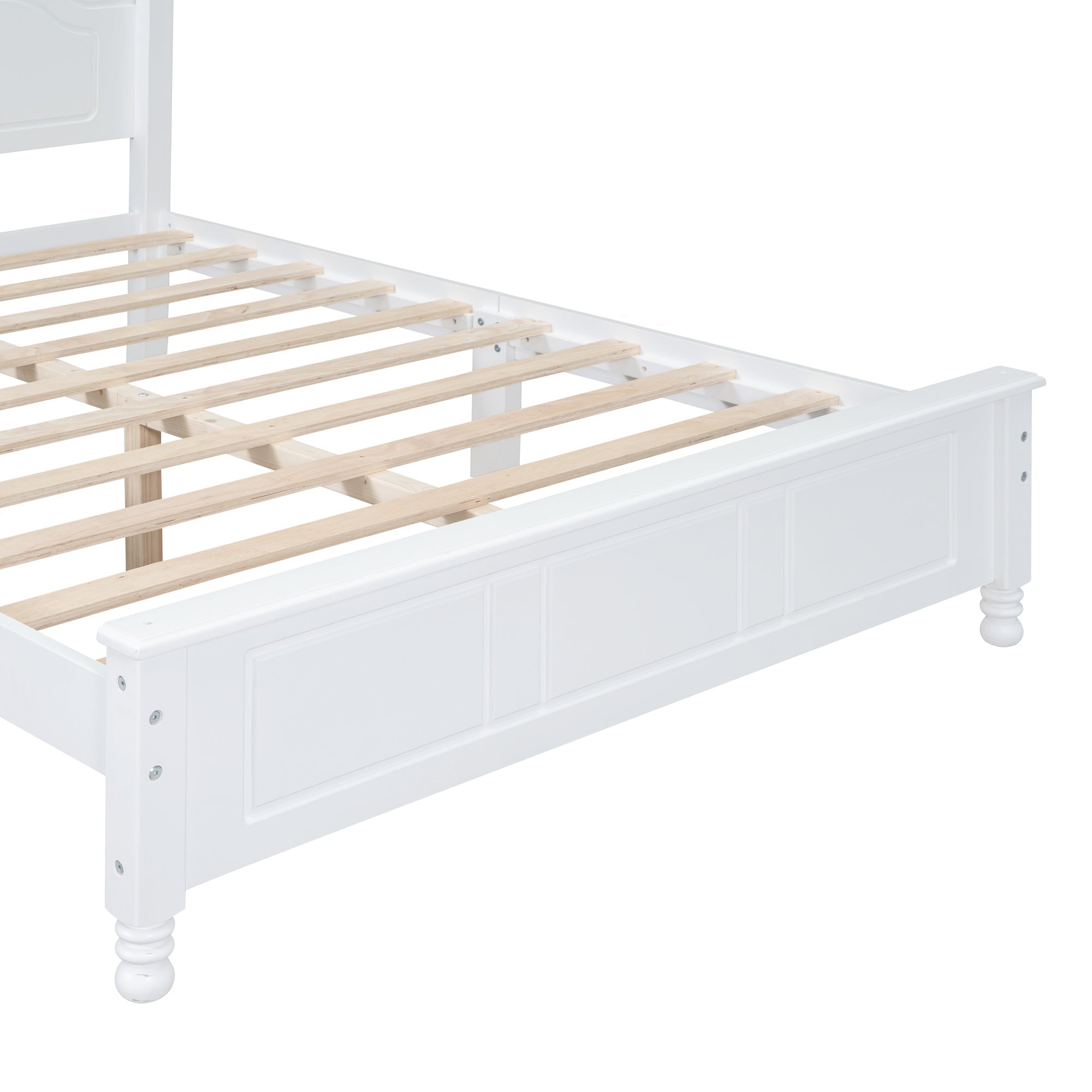 Full Size Farmhouse Bed Frame in White