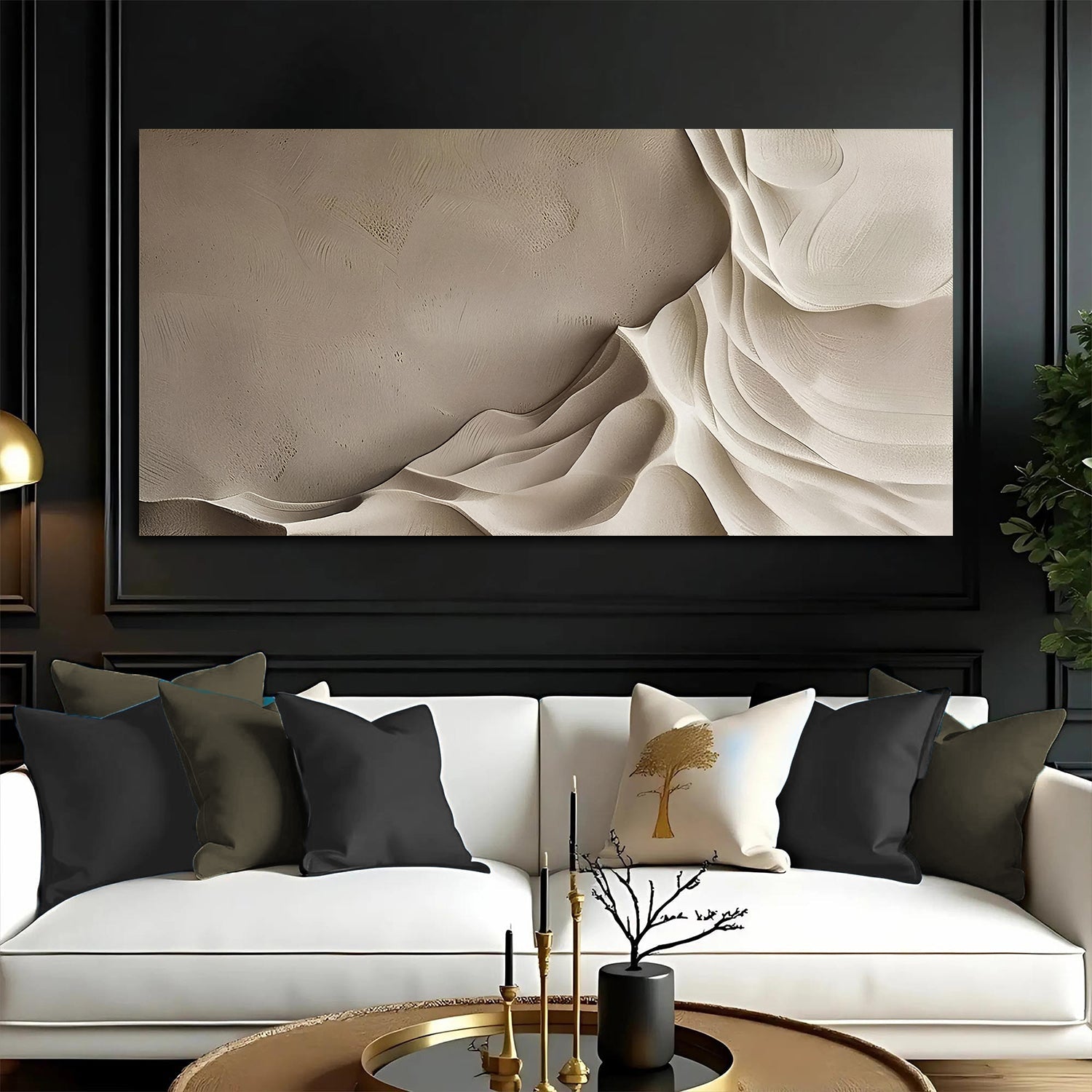 Beige Minimalist Wall Art IV