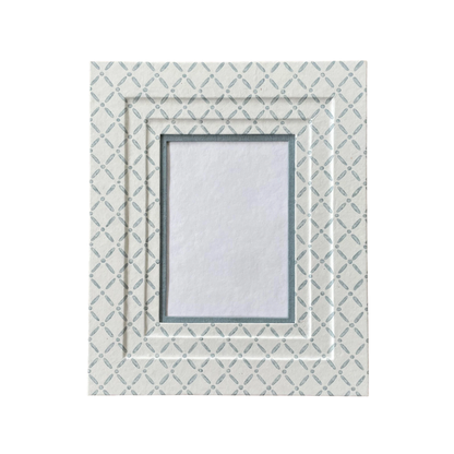 Block Printed Picture Frame - Croix Blue - 5x7