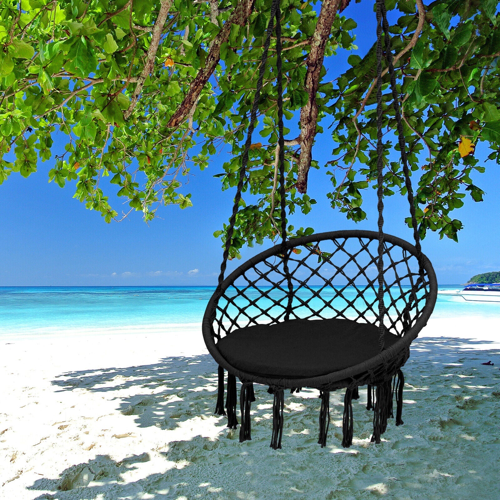 Cushioned Hammock Chair with Hanging Kit
