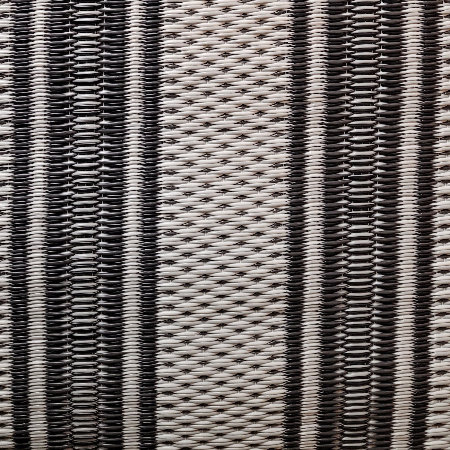 Vertical Stripe Black &amp; Grey Outdoor Mat