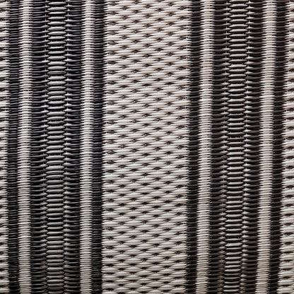 Vertical Stripe Black &amp; Grey Outdoor Mat
