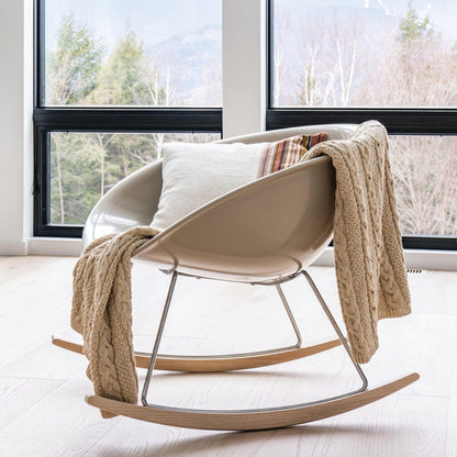 Chunky Cable - Textured Sustainable Knit Throw Blanket
