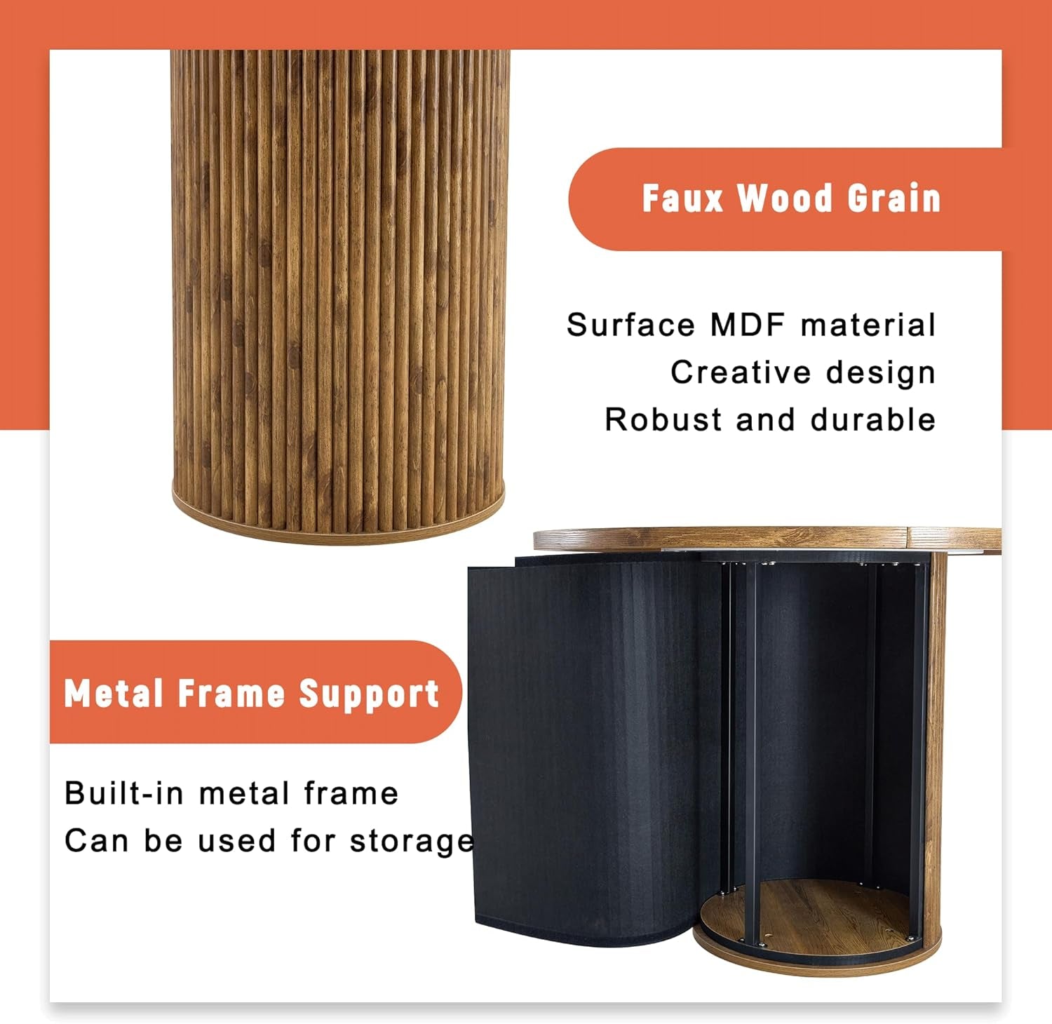 Modern Round Dining Set For Four