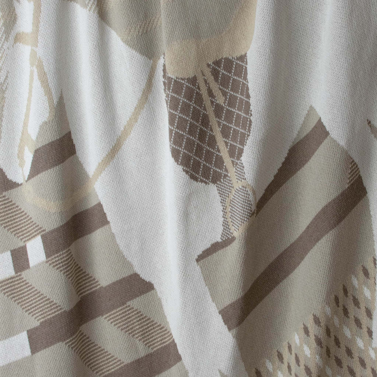 Equestrian Cheval - Cotton Sustainable Knit Patterned | Stripes Throw Blanket