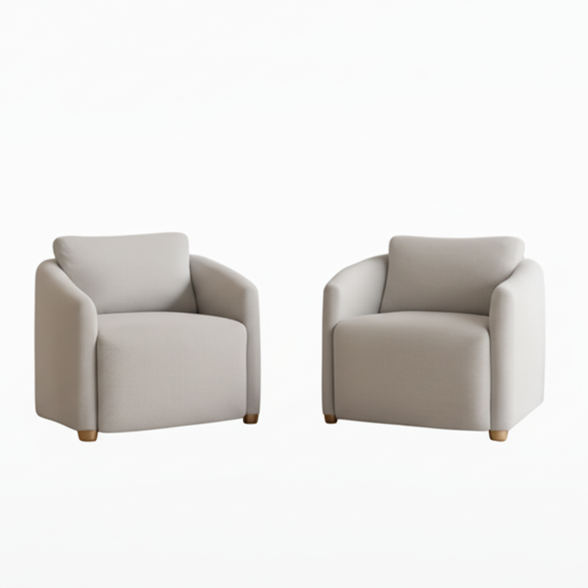 Boucle Barrel Chairs - 2 pc Set