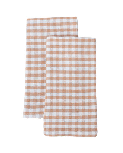 Tan Gingham Napkin | Set of 2