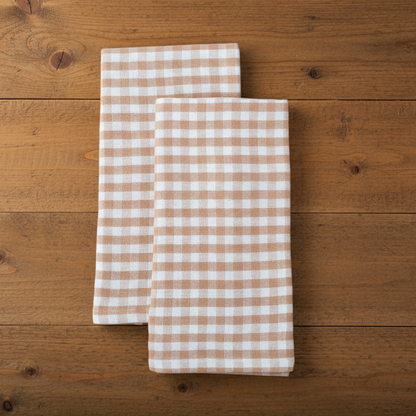 Tan Gingham Napkin | Set of 2