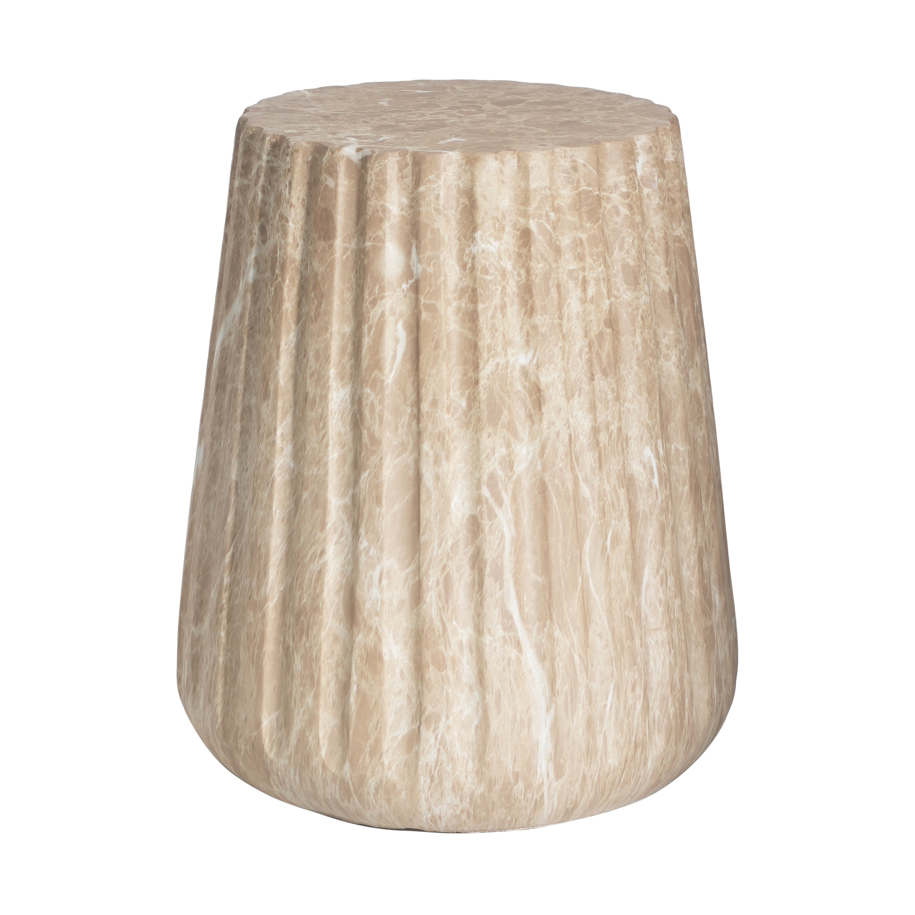 Indoor/Outdoor Cleme Carved Side Table - Gold