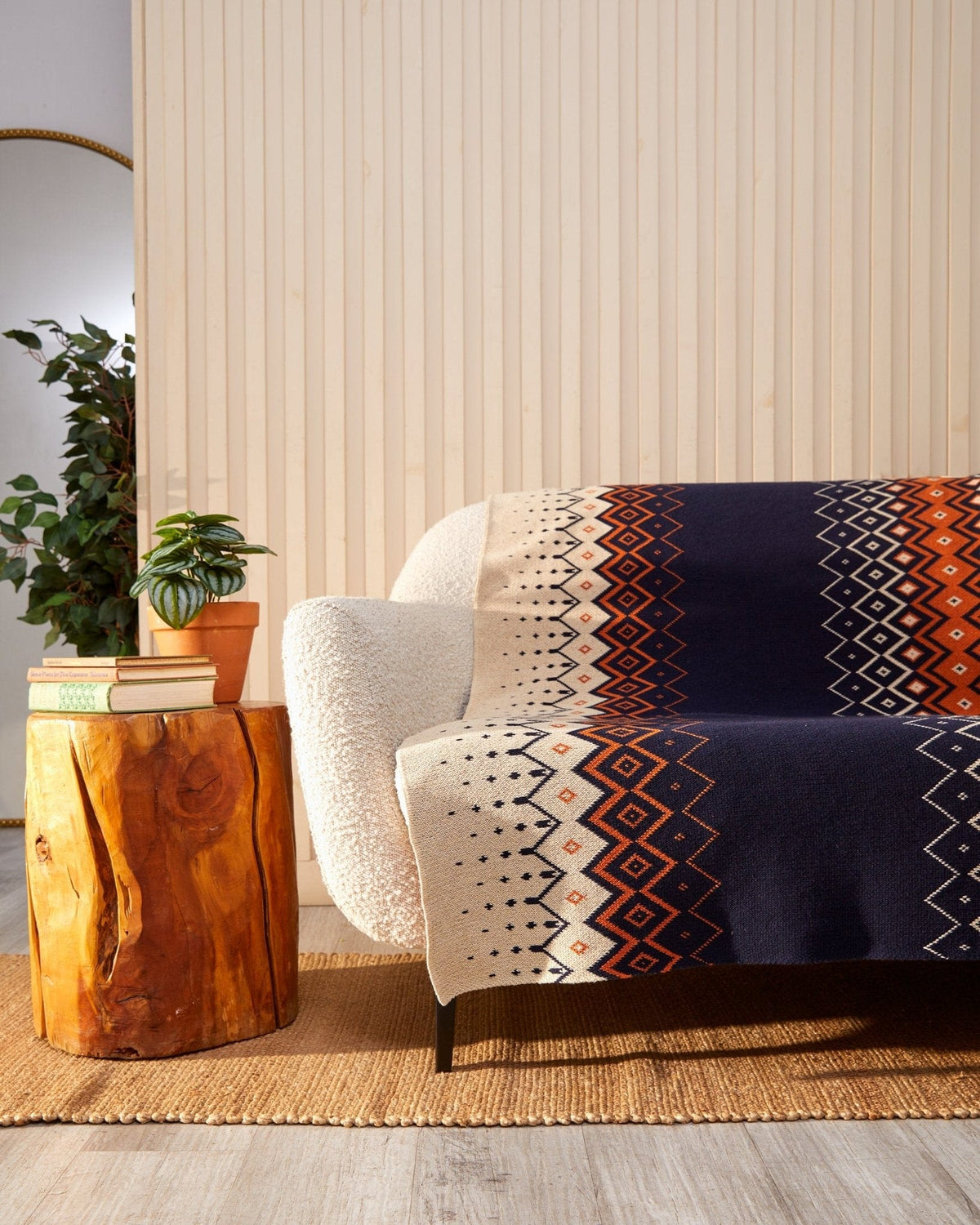 Vintage Icelandic - Cotton Sustainable Knit Throw Blanket