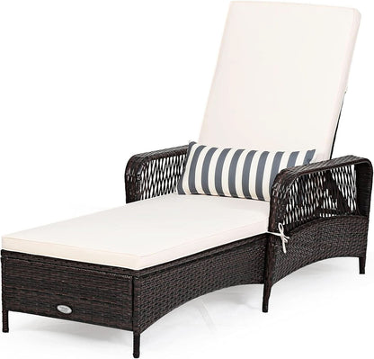 Adjustable Outdoor Chaise Lounge Chair