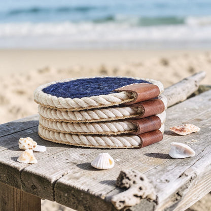 Nautical Rope Braided Coasters - Set of 4