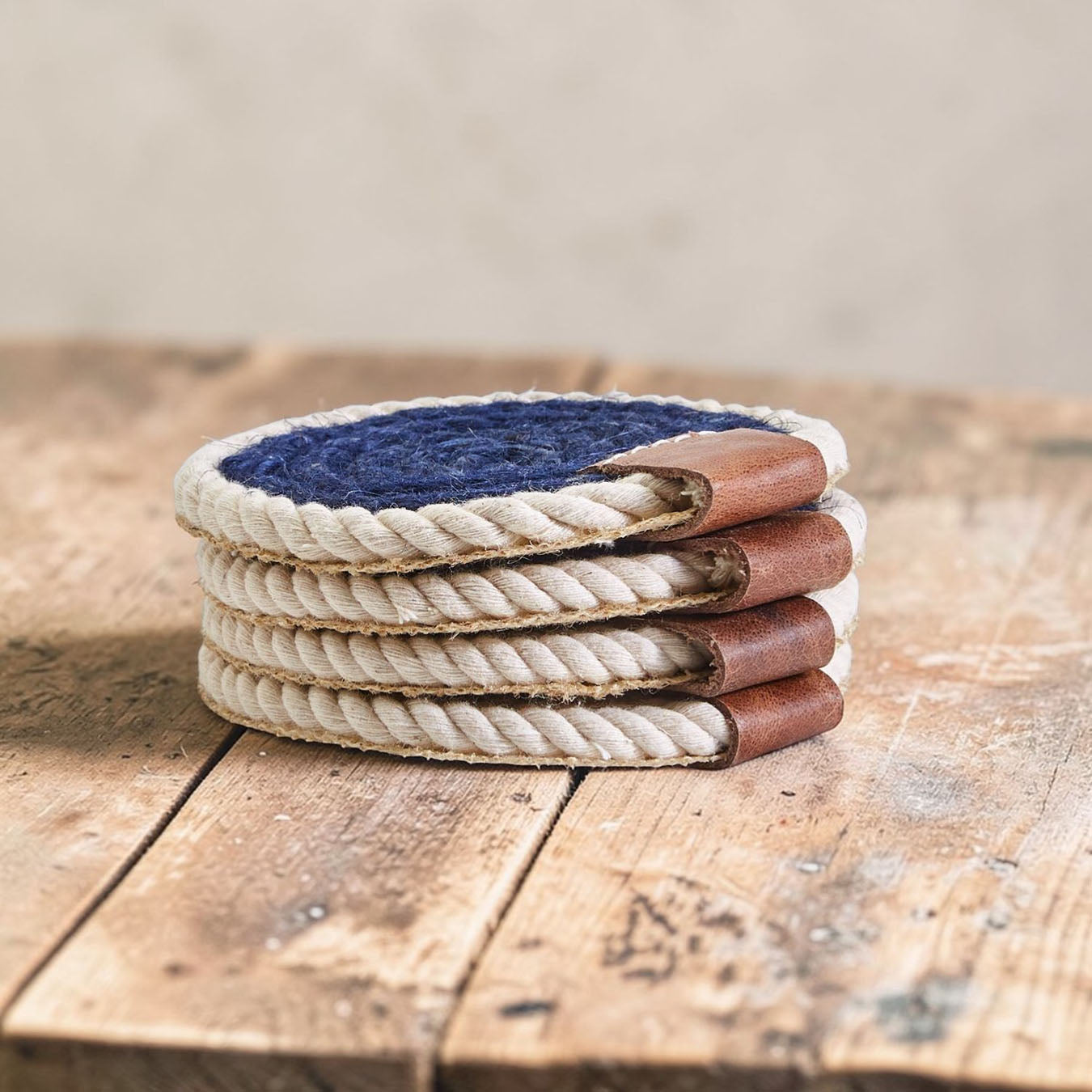Nautical Rope Braided Coasters - Set of 4