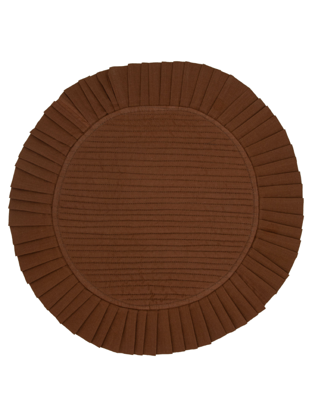 Chocolate Ruffle Circle Placemat | Set of 2