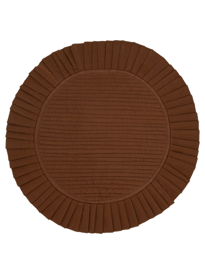Chocolate Ruffle Circle Placemat | Set of 2