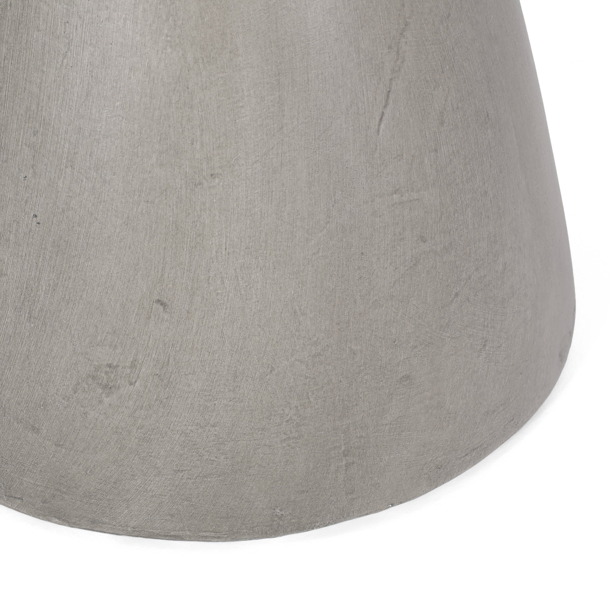 Modern Outdoor Lightweight Concrete Side Table with Hourglass Design